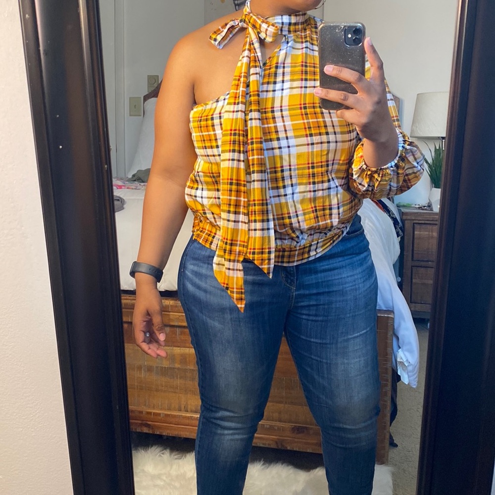 Plaid Long sleeve/ sleeveless shirt